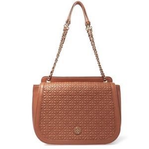 Tory Burch Bryant Quilted Brown Purse